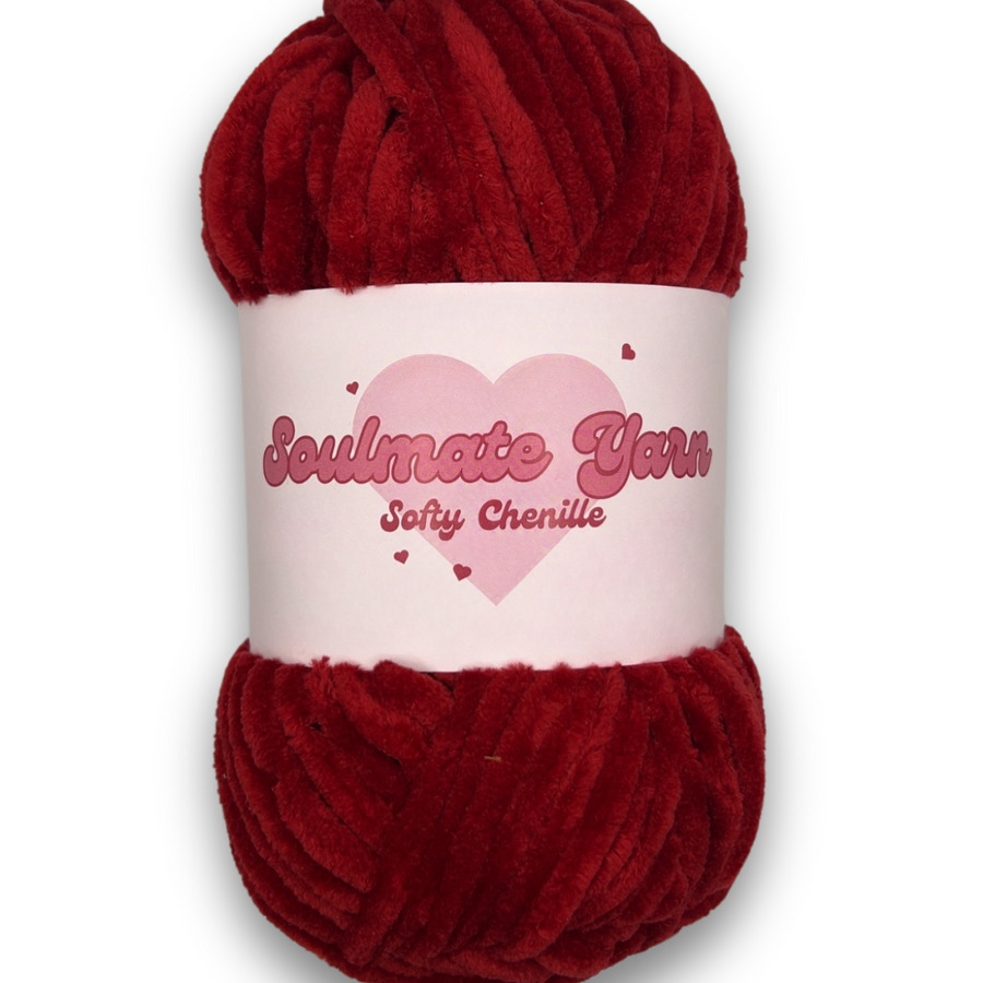 Softy Chenille - Rouge bordeaux (produit déféctueux)