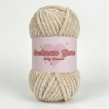 pelote de laine chenille Softy beige ultra douce pour crochet Amigurumi