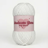 pelote de laine chenille Softy blanc ultra douce pour crochet Amigurumi