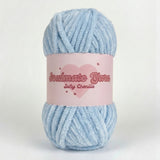 pelote de laine chenille Softy bleu clair ultra douce pour crochet Amigurumi