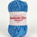 pelote de laine chenille Softy bleu ultra douce pour crochet amigurumi