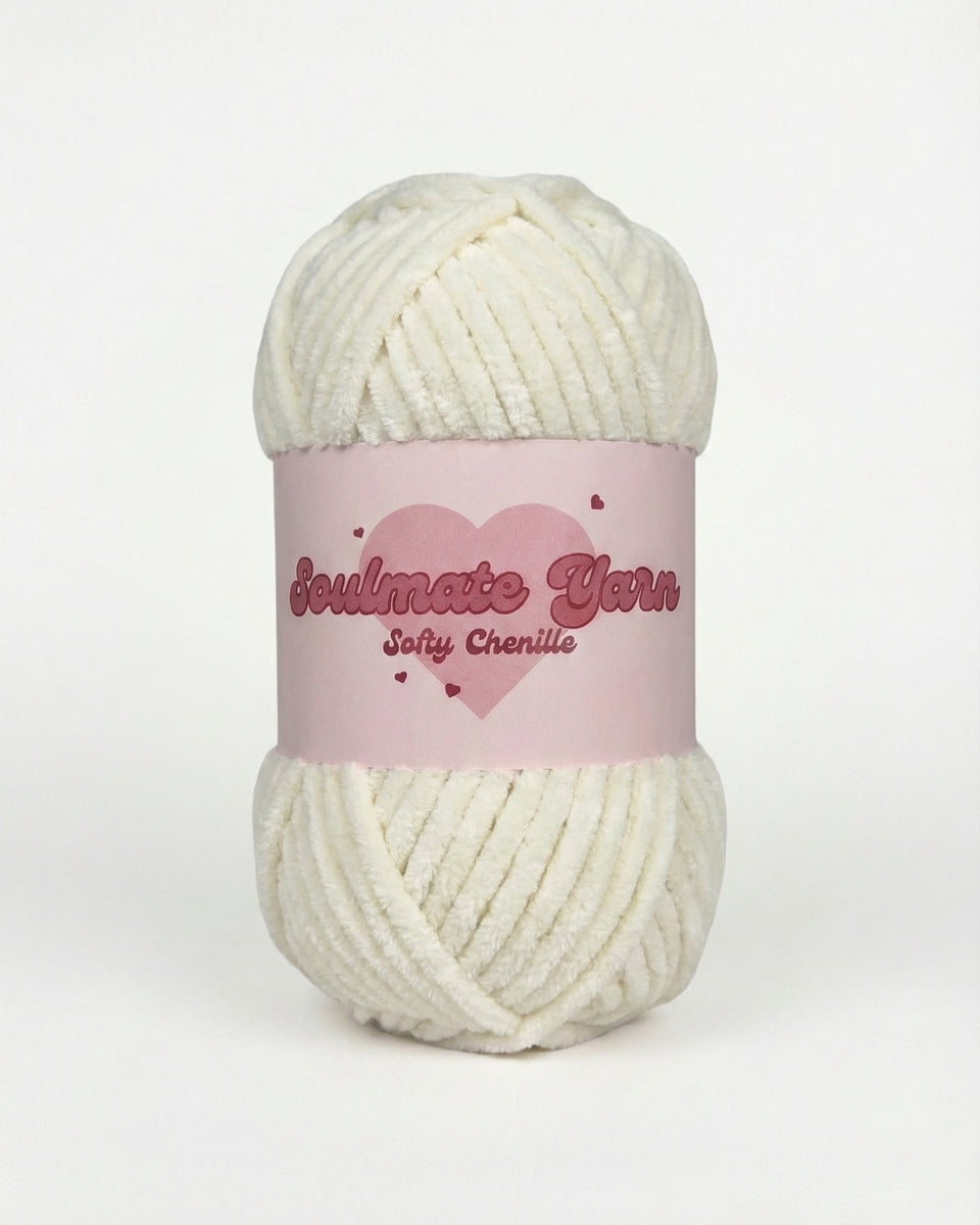 pelote de laine chenille Softy crème ultra douce pour crochet Amigurumi