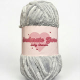 pelote de laine chenille Softy gris clair ultra douce pour crochet amigurumi