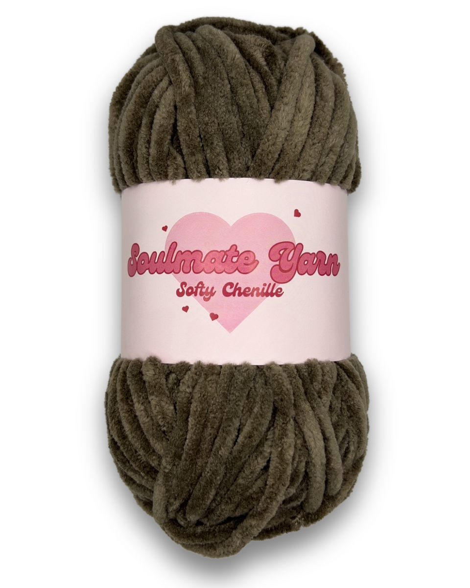 pelote de laine chenille Softy gris foncé ultra douce pour crochet amigurumi