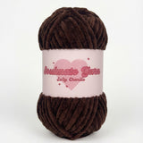pelote de laine chenille Softy marron foncé ultra douce pour crochet Amigurumi