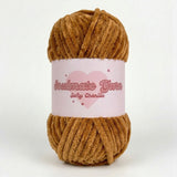 pelote de laine chenille Softy marron ultra douce pour crochet Amigurumi