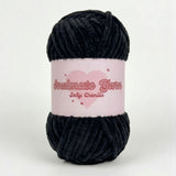 pelote de laine chenille Softy noir ultra douce pour crochet Amigurumi