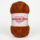 pelote de laine chenille Softy orange foncé ultra douce pour crochet Amigurumi