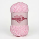 pelote de laine chenille Softy rose clair ultra douce pour crochet Amigurumi