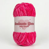 pelote de laine chenille Softy rose fluo ultra douce pour crochet amigurumi