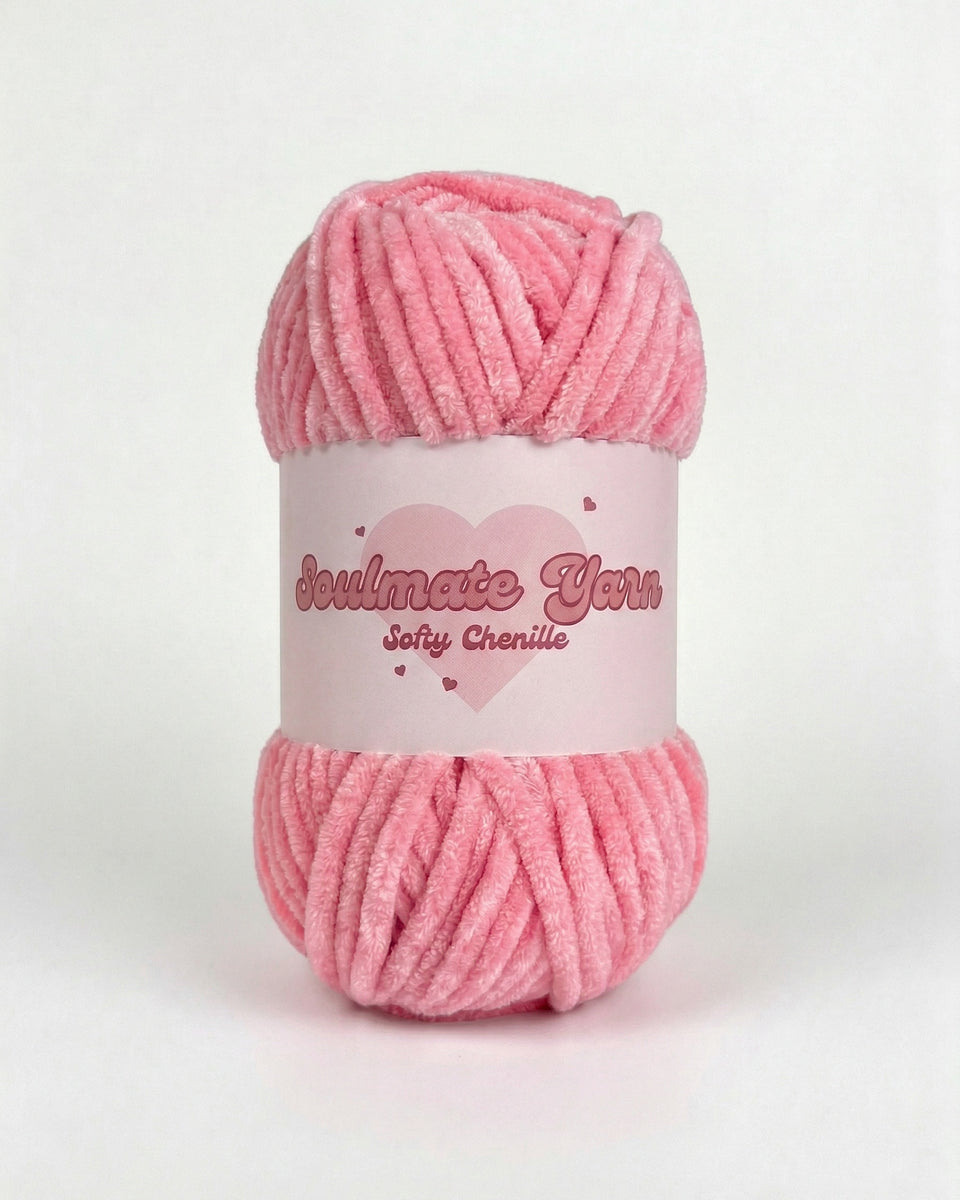 pelote de laine chenille Softy rose ultra douce pour crochet Amigurumi