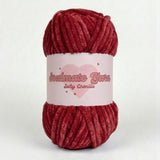 pelote de laine chenille Softy rouge foncé ultra douce pour crochet Amigurumi