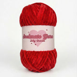 pelote de laine chenille Softy rouge ultra douce pour crochet amigurumi