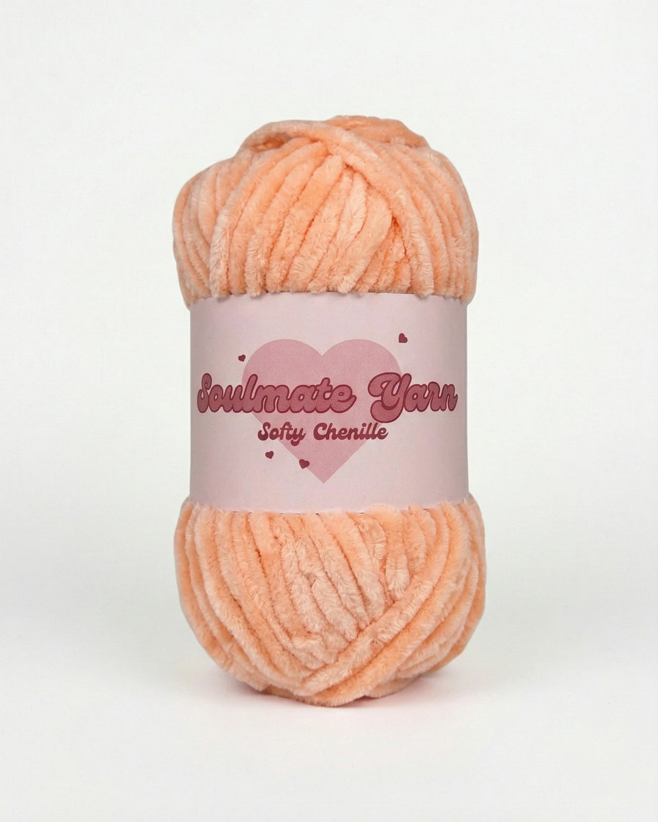 pelote de laine chenille Softy saumon ultra douce pour crochet Amigurumi