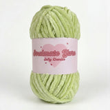 pelote de laine chenille Softy vert clair ultra douce pour crochet amigurumi