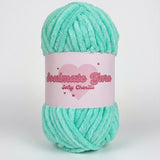 pelote de laine chenille Softy vert d'eau ultra douce pour crochet amigurumi