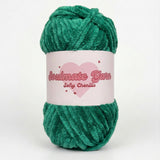 pelote de laine chenille Softy vert foncé ultra douce pour crochet amigurumi