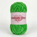 pelote de laine chenille Softy vert ultra douce pour crochet amigurumi