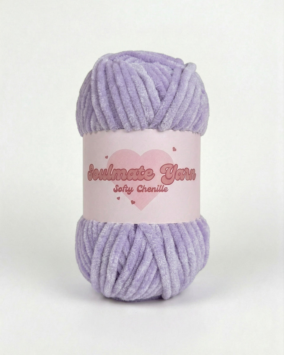 pelote de laine chenille Softy violet ultra douce pour crochet Amigurumi