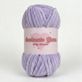 pelote de laine chenille Softy violet ultra douce pour crochet Amigurumi